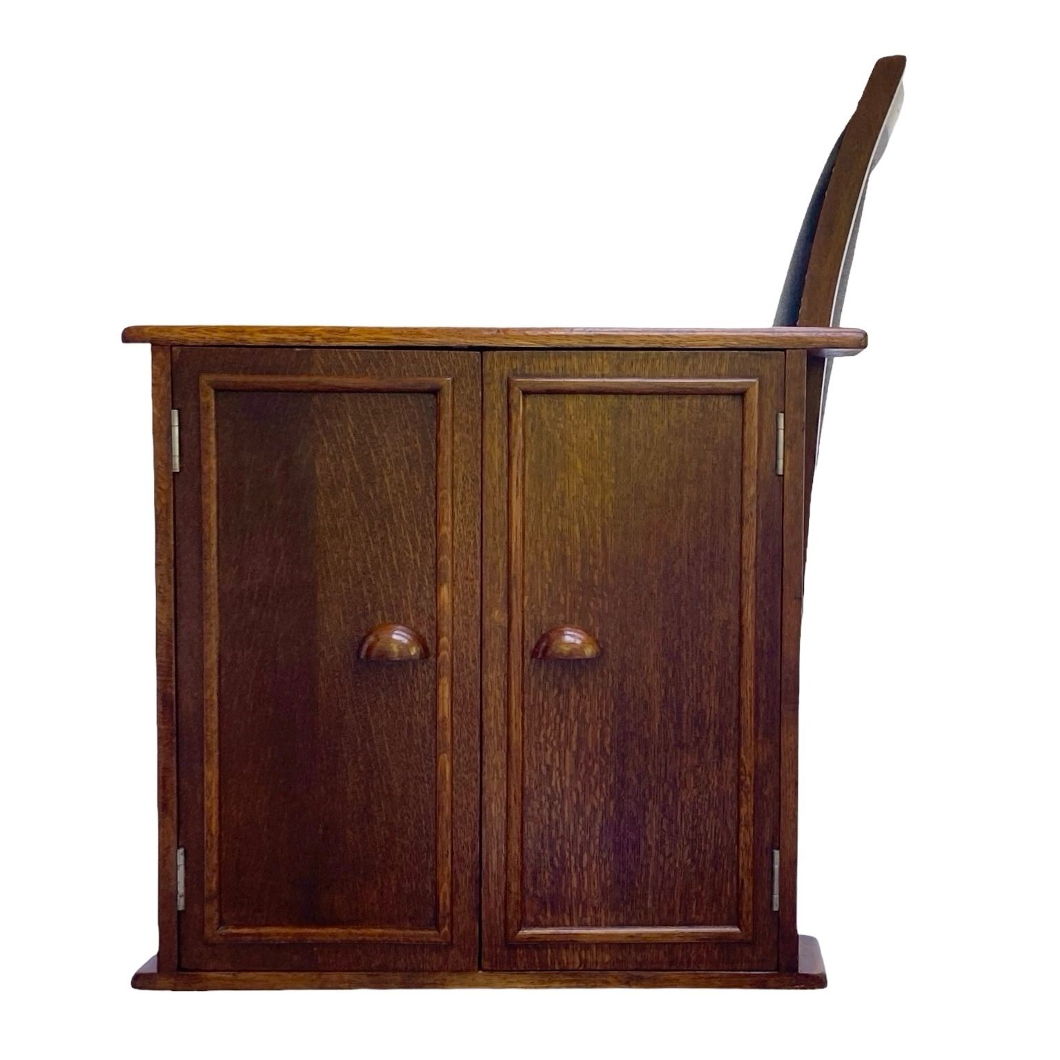 Heals Style Art Deco Library Armchair With Bookcase And Drinks Compartment In South American Cowhide Fully Restored photo buy