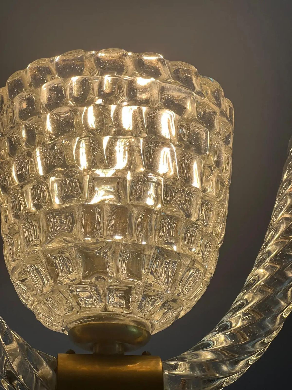 2614.0 Art Deco Chandelier By Ercole Barovier, Murano, 1940s photo
