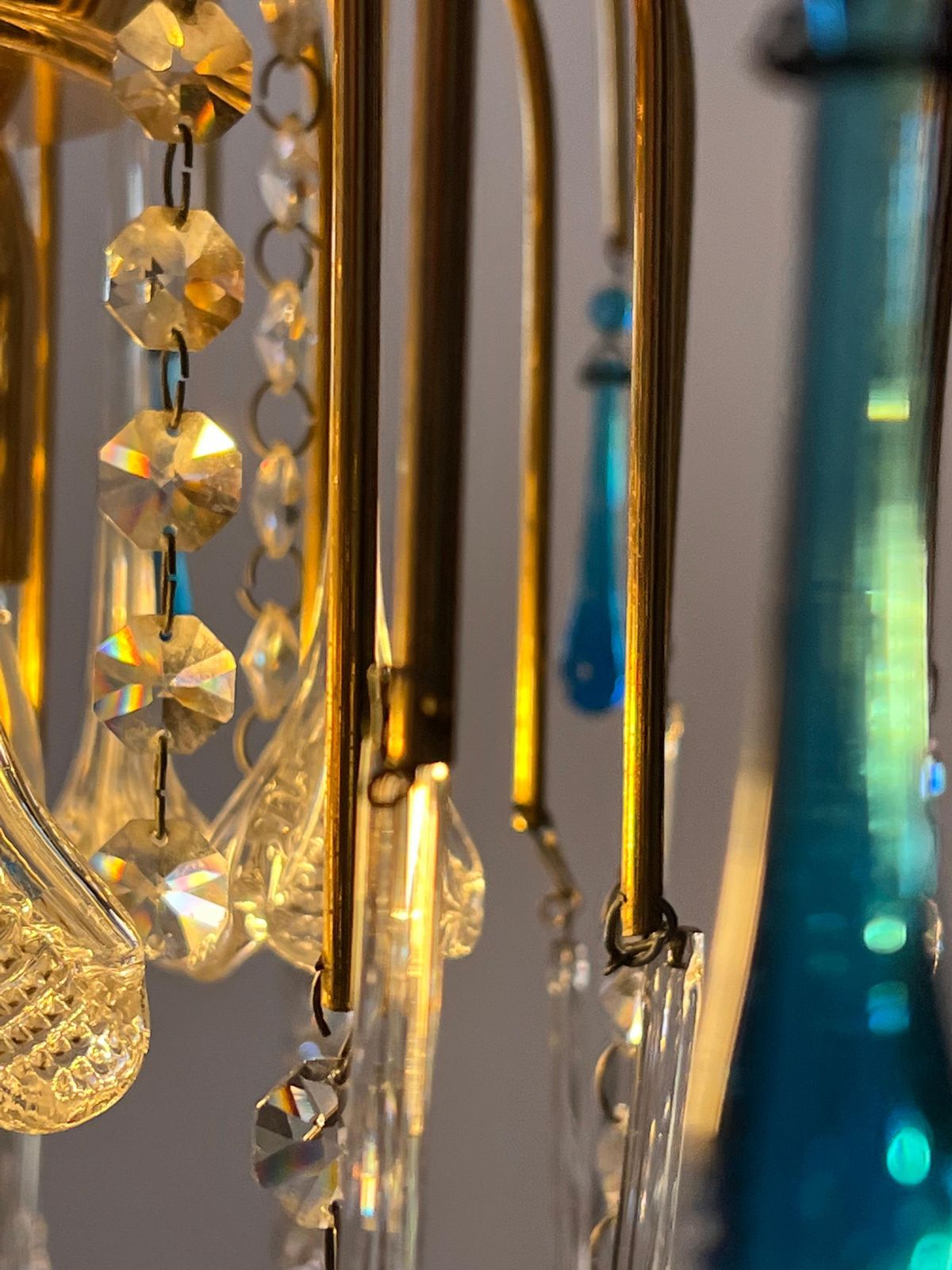 Grace Kelly's Tears Murano Chandelier 1980s photo Lighting