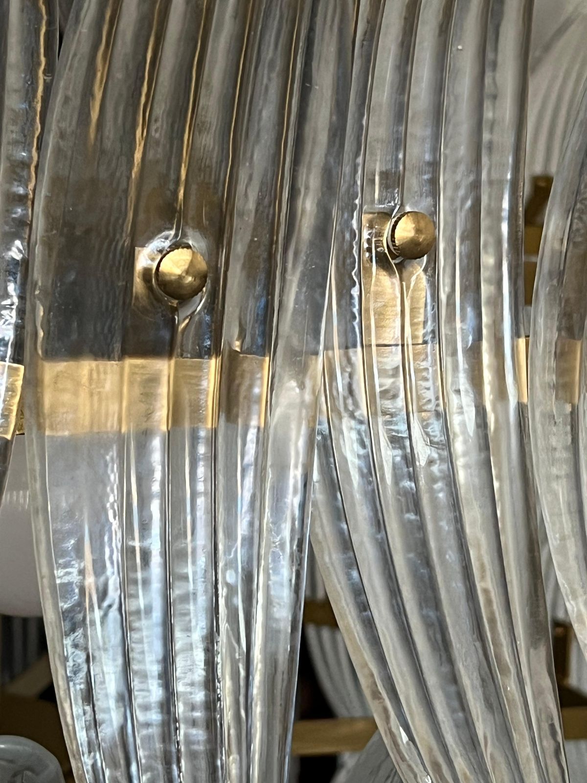 Giant Royal Pearl Palmette Chandelier, Murano photo vinterior