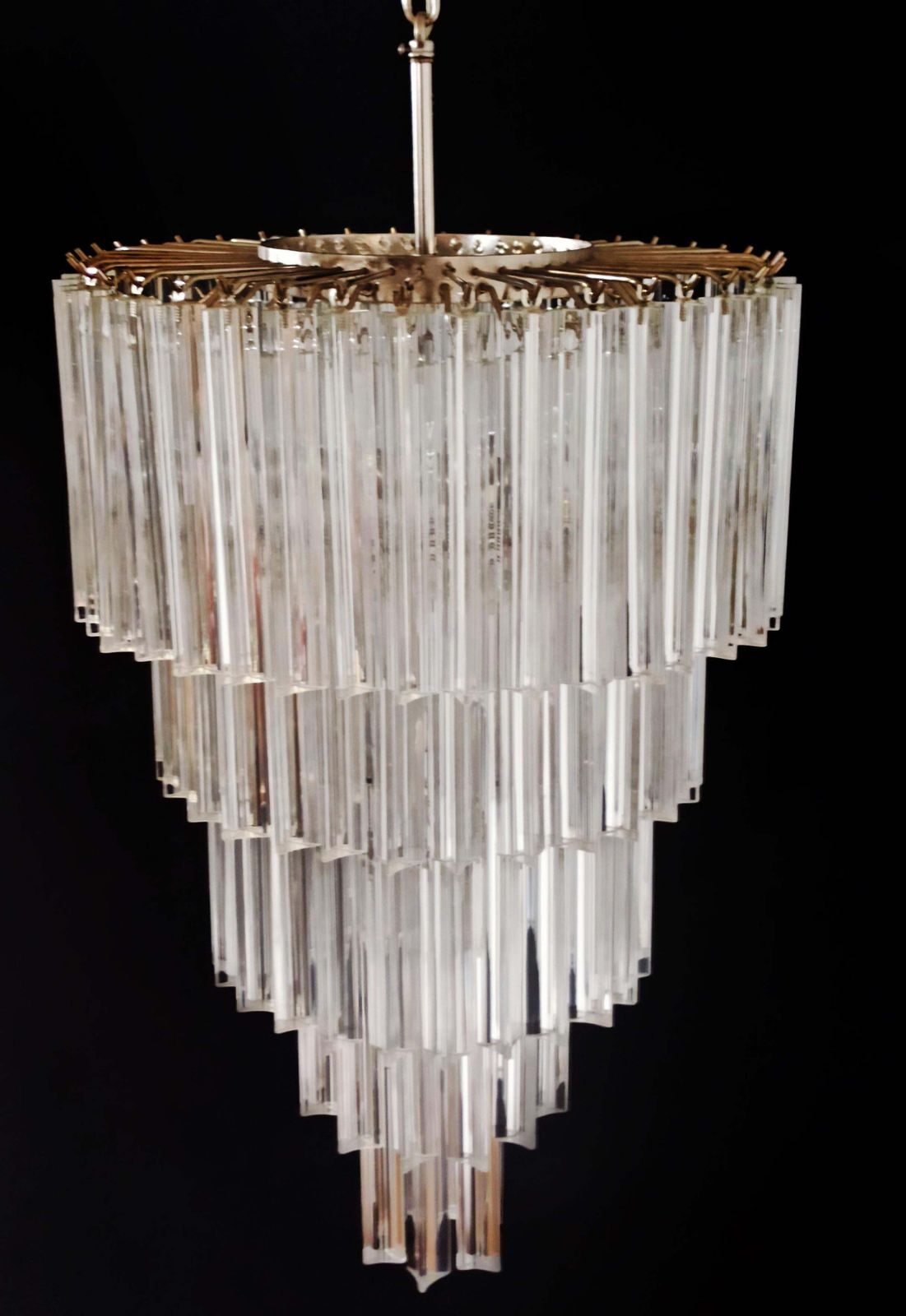 Beautiful Murano Glass Chandeliers   111 Transparent Triedri photo Lighting