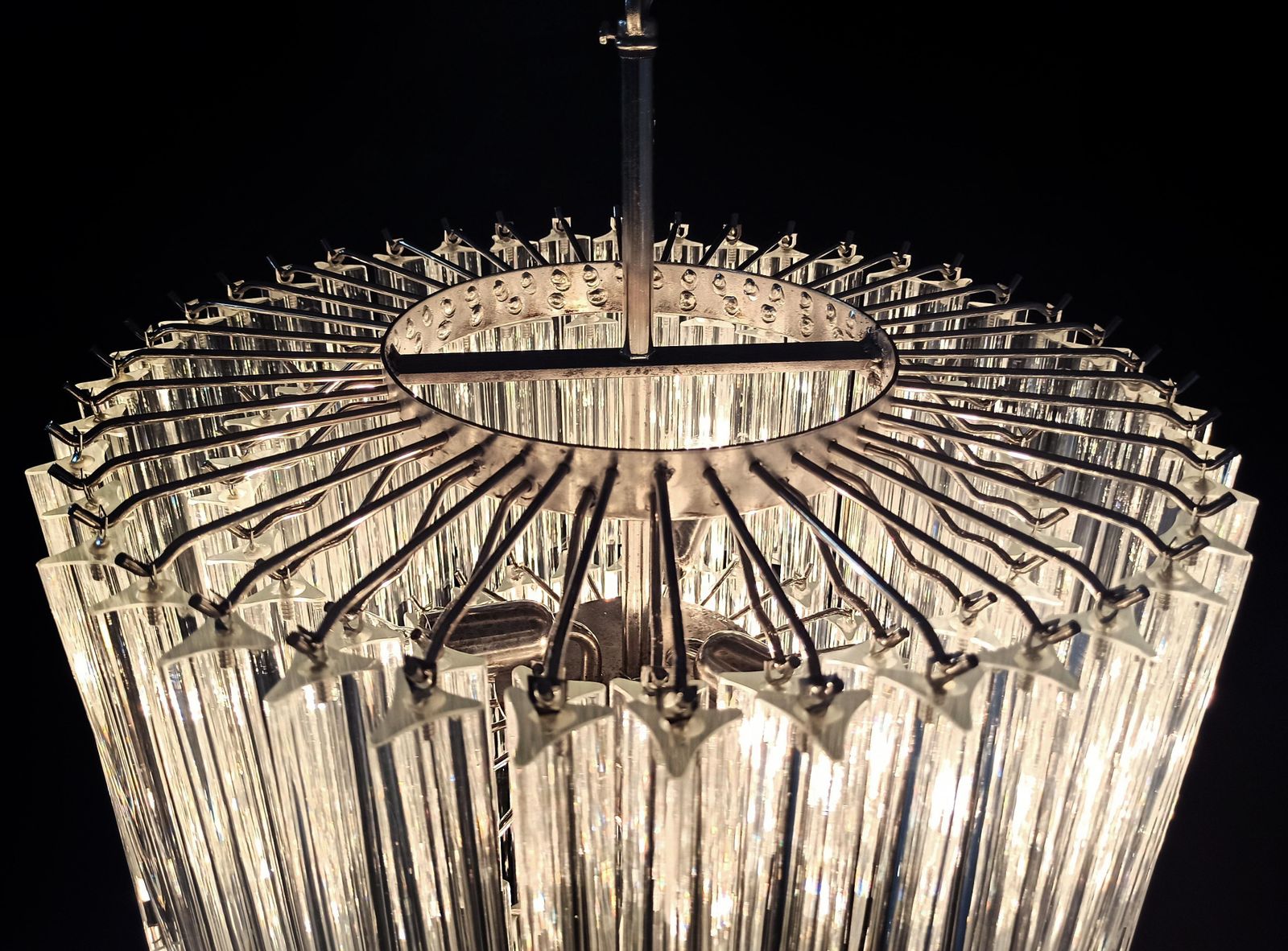 photo vinterior Beautiful Murano Glass Chandeliers   111 Transparent Triedri