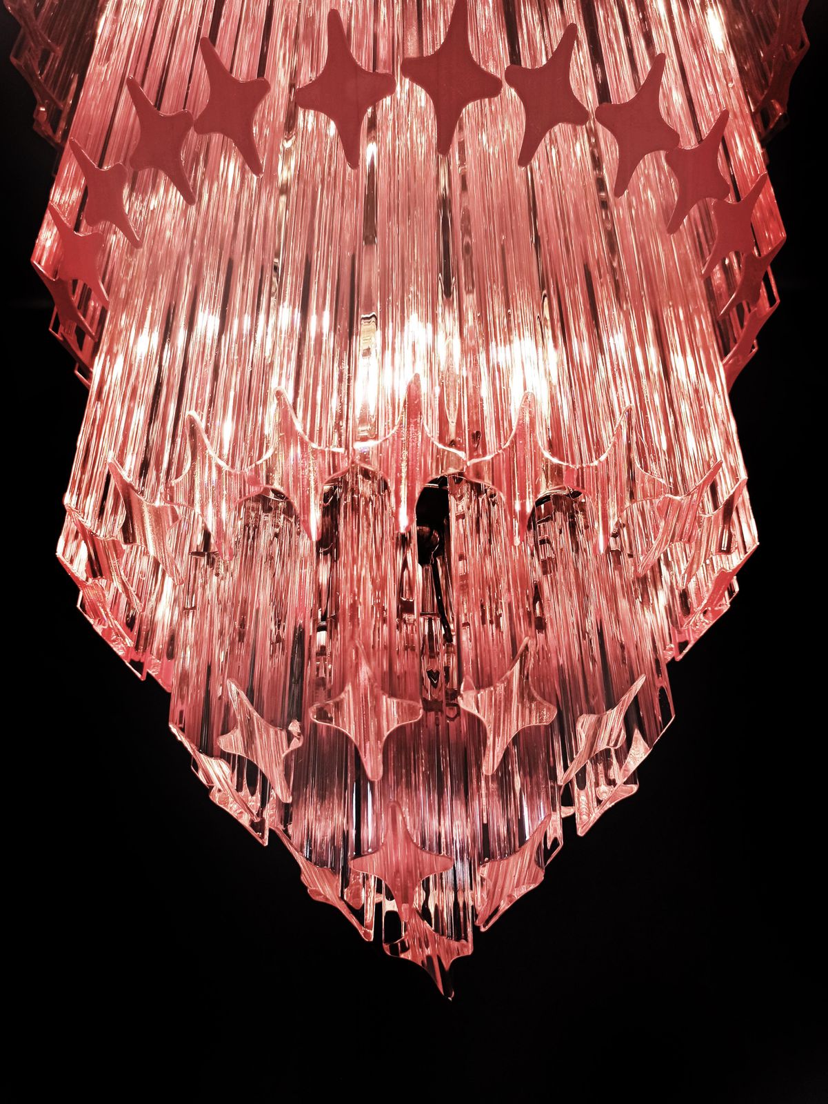 Beautiful Pink Murano Glass Chandeliers   112 Pink Quadriedri photo for sale