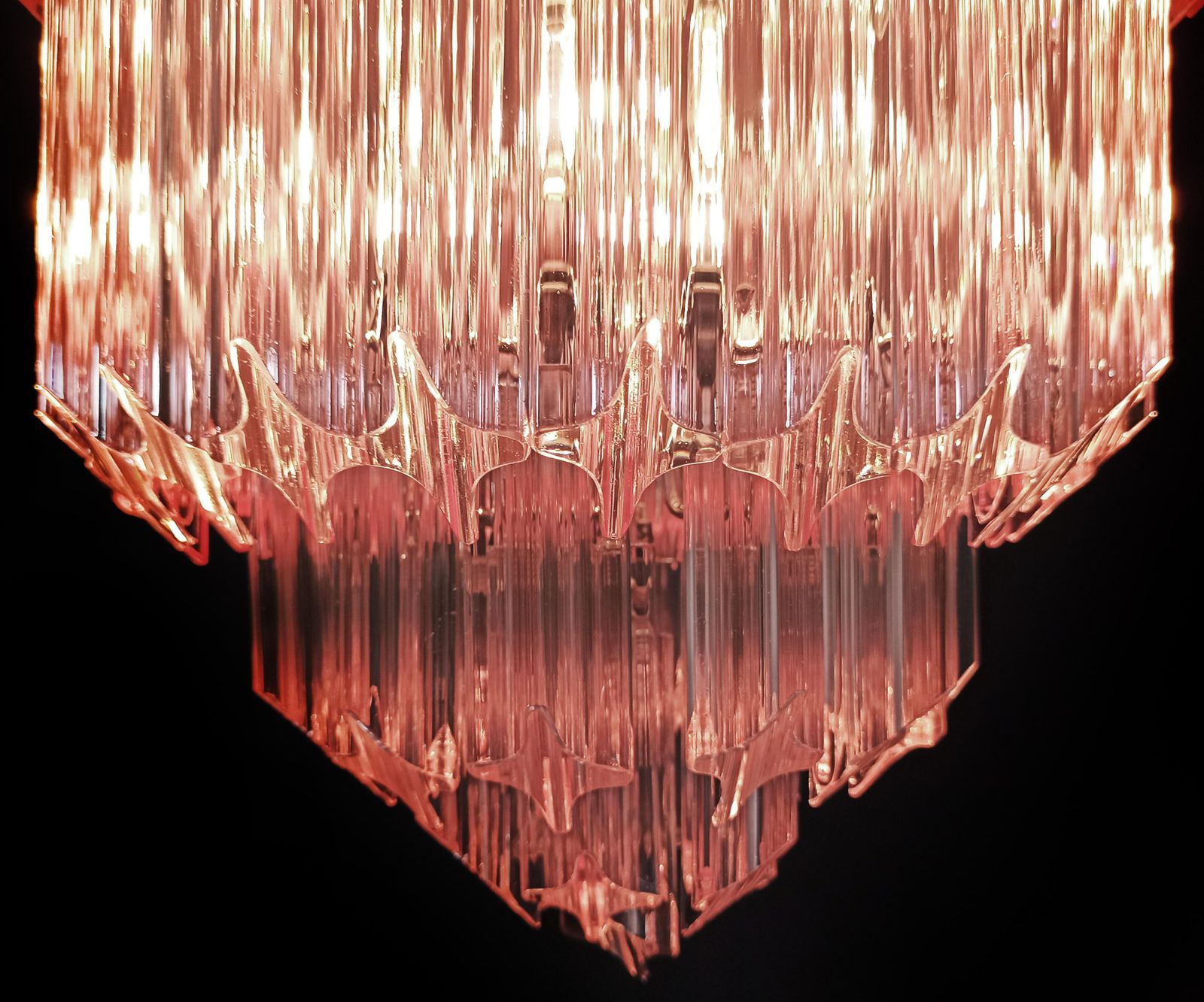 Beautiful Pink Murano Glass Chandeliers   112 Pink Quadriedri photo Lighting