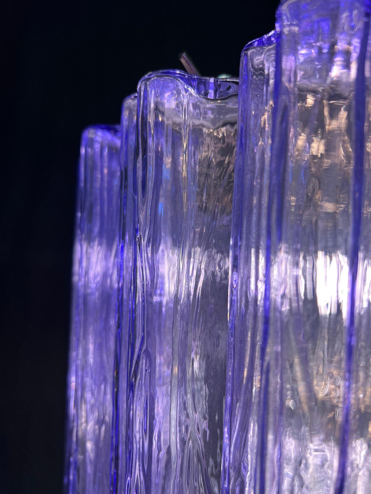 Charming Pair Italian Amethyst & Clear Chandeliers By Valentina Planta, Murano photo 2307.0