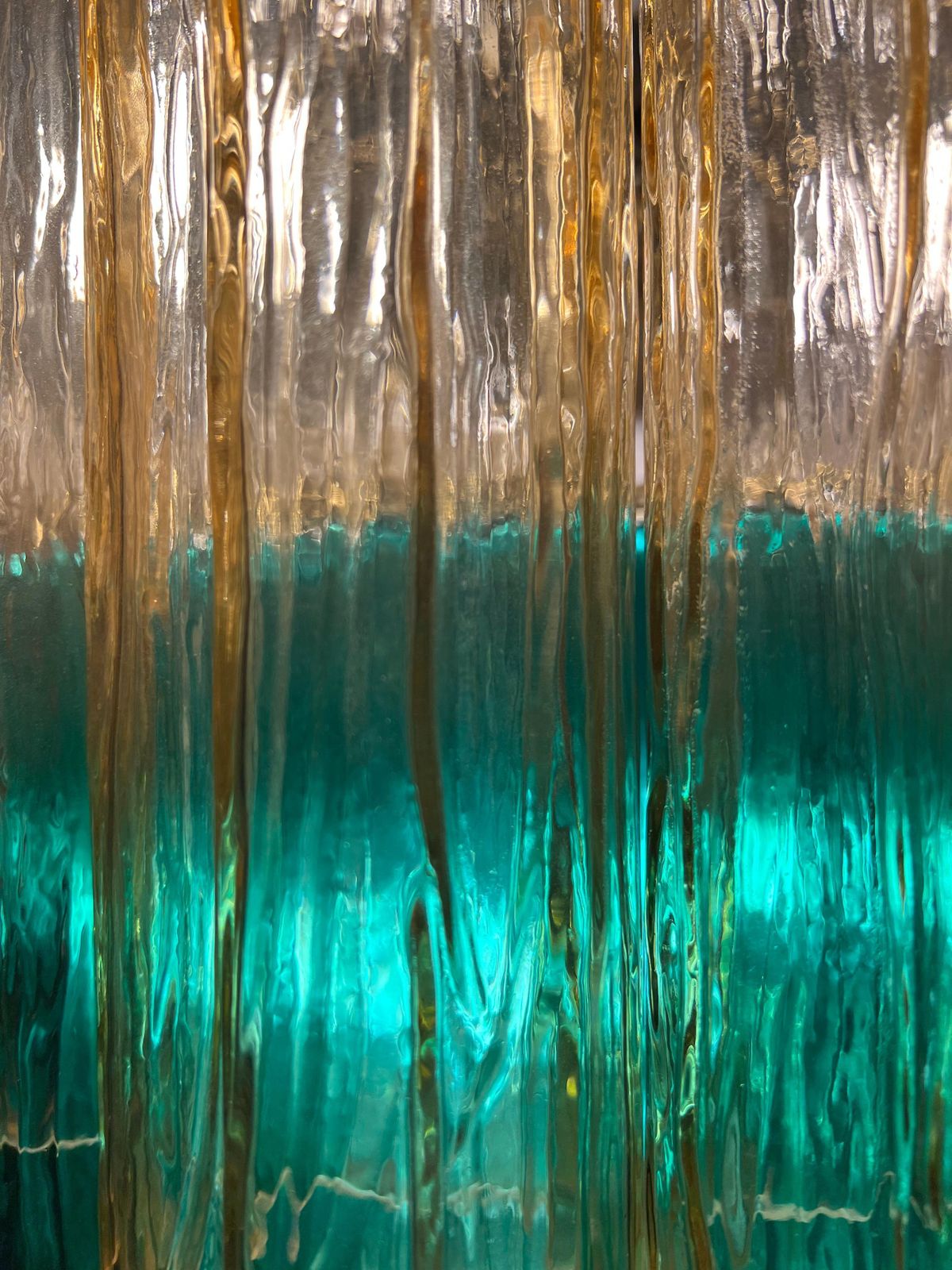 Charming Emerald And Gold Italian Chandelier By Valentina Planta. Murano photo 3076.0