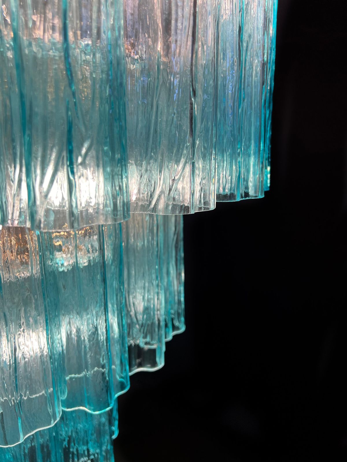 photo buy Elegant Italian Blue Chandelier By Valentina Planta, Murano