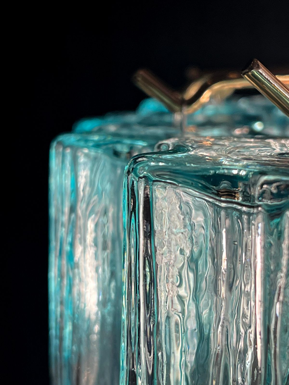 Charming  Italian Pink An Blue Chandelier By Valentina Planta, Murano photo vinterior