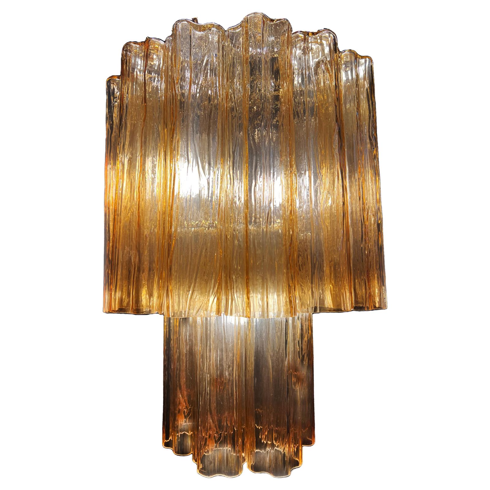 Charming Italian Amber Chandelier By Valentina Planta. Murano