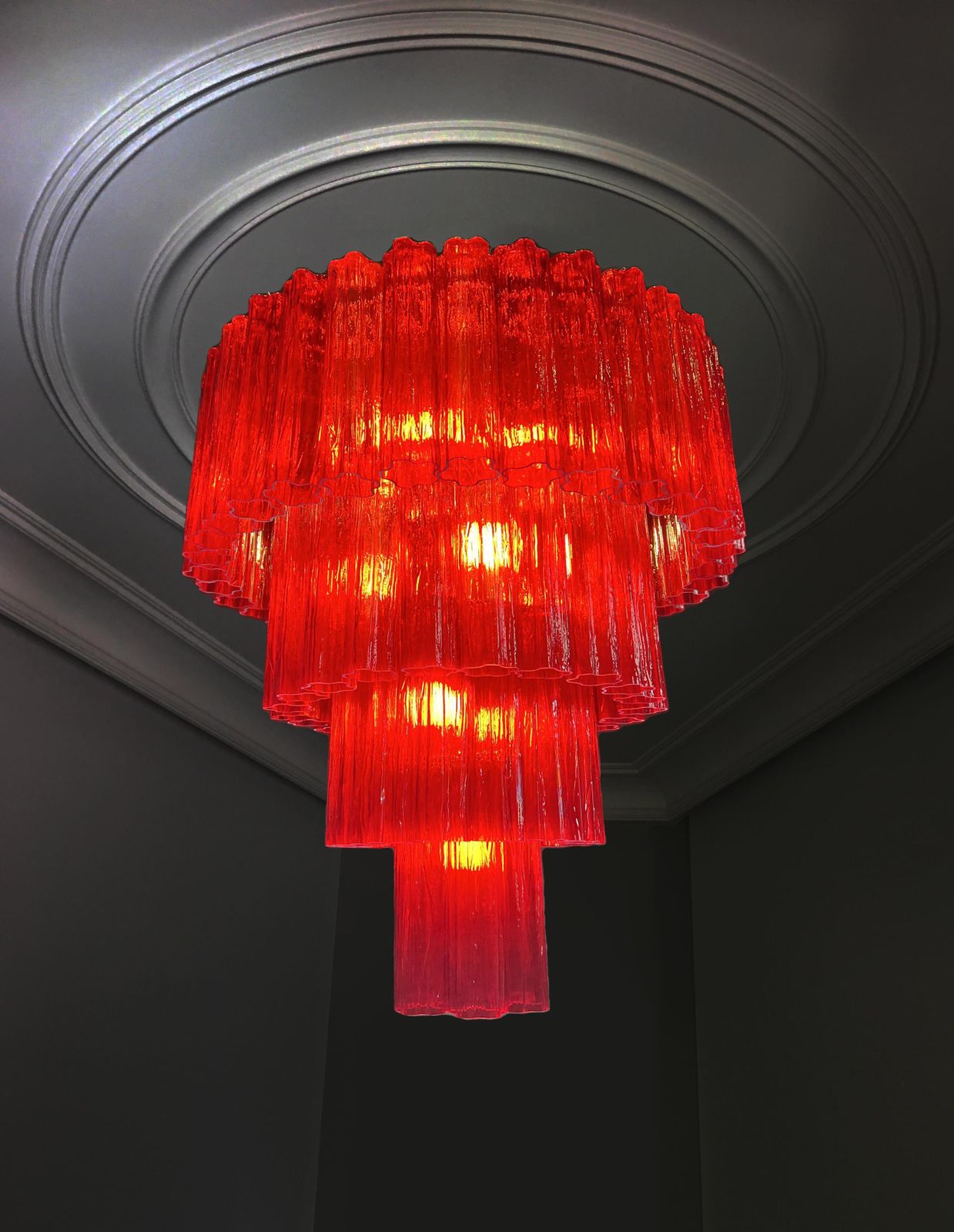 Elegant And Refined Pair Of Italian Chandeliers, Murano photo vinterior