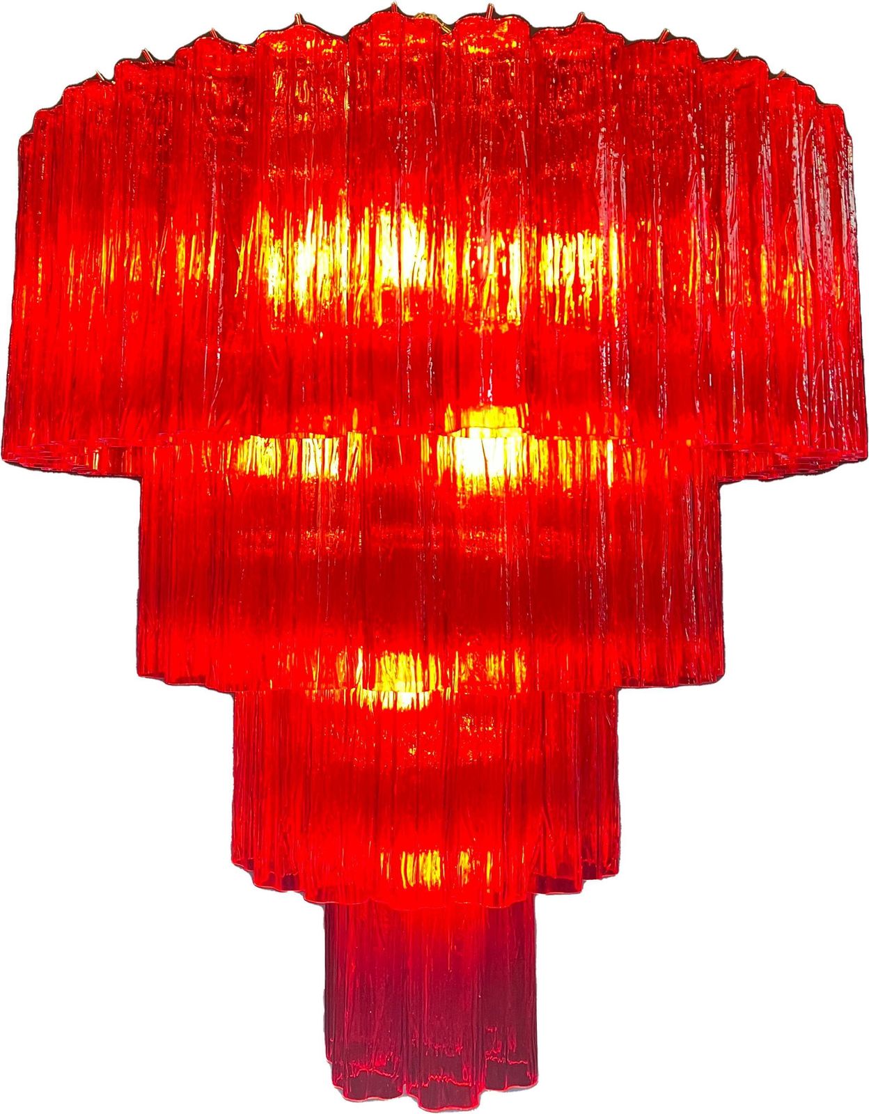 photo furniture Elegant And Refined Pair Of Italian Chandeliers, Murano