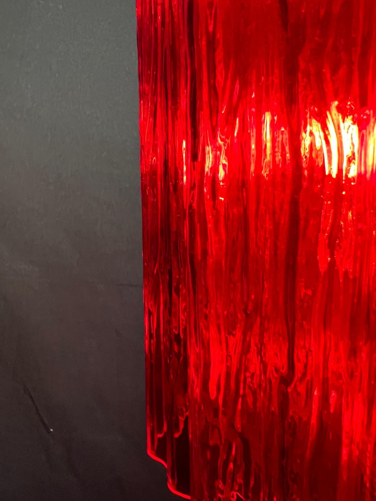 photo buy Amazing Italian Red Chandelier By Valentina Planta, Murano