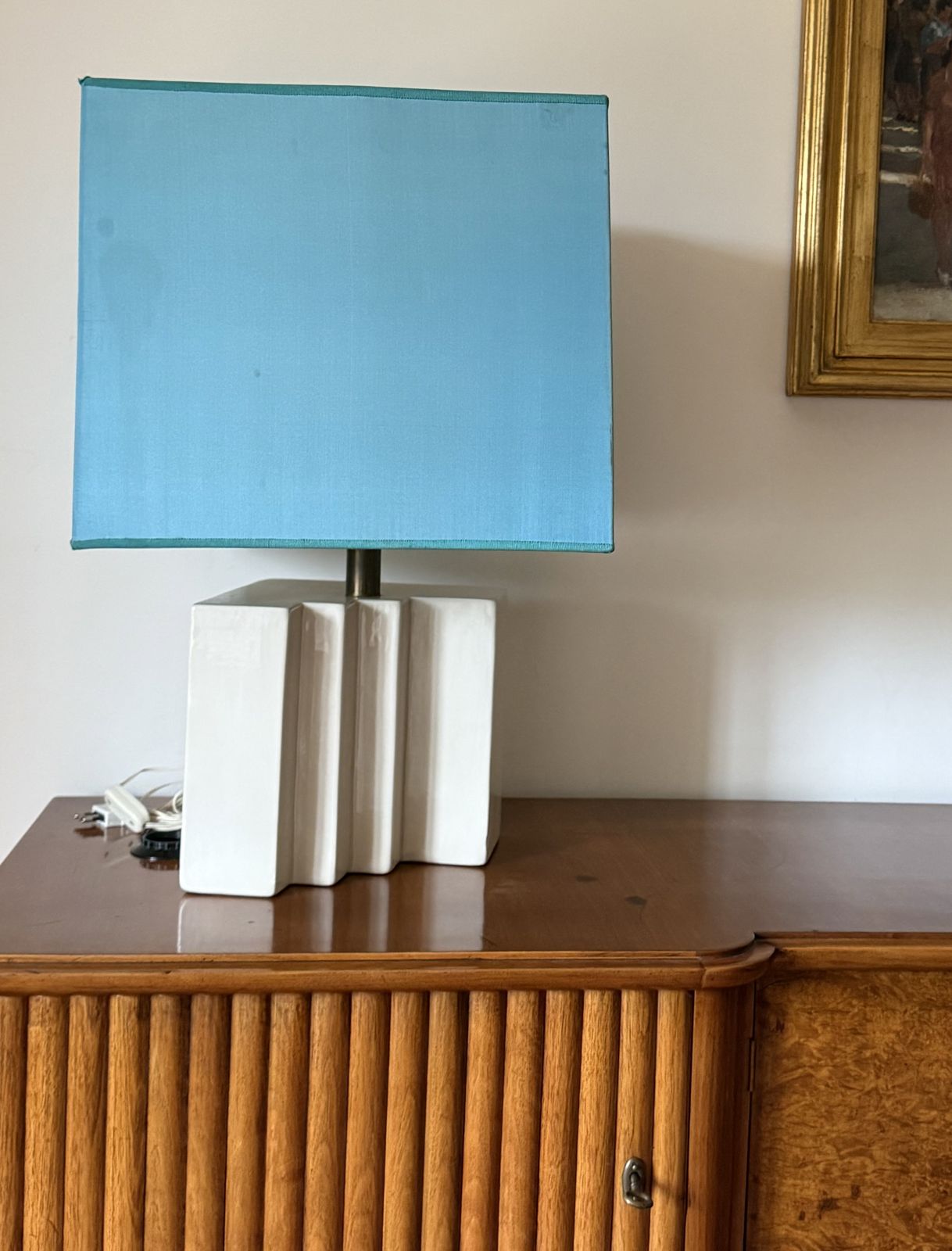 Hollywood Regency Set Of 2 Ceramic Table Lamps, France 1970s photo buy