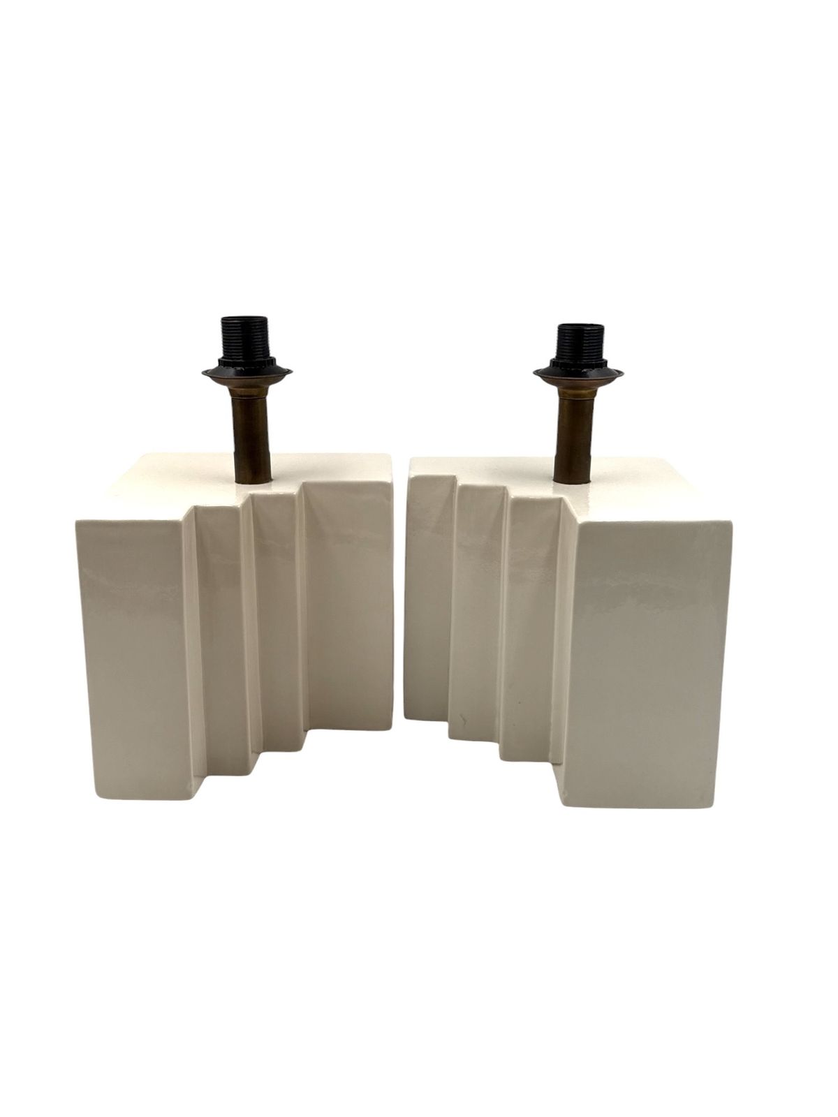 photo for sale Hollywood Regency Set Of 2 Ceramic Table Lamps, France 1970s