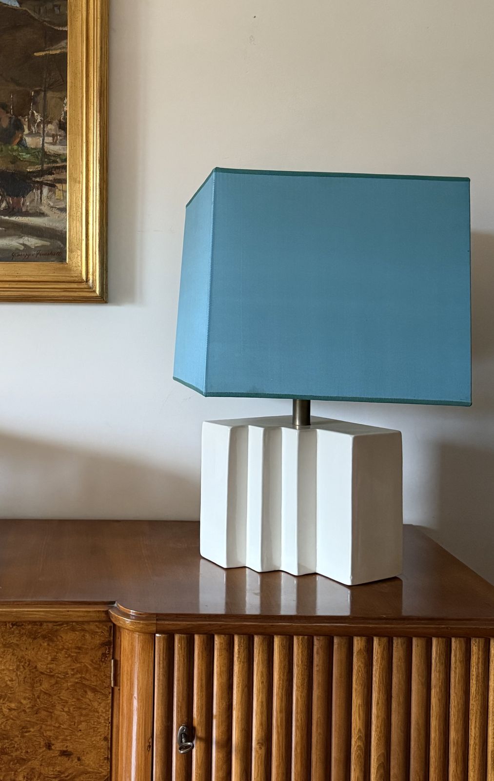 Lighting Hollywood Regency Set Of 2 Ceramic Table Lamps, France 1970s photo