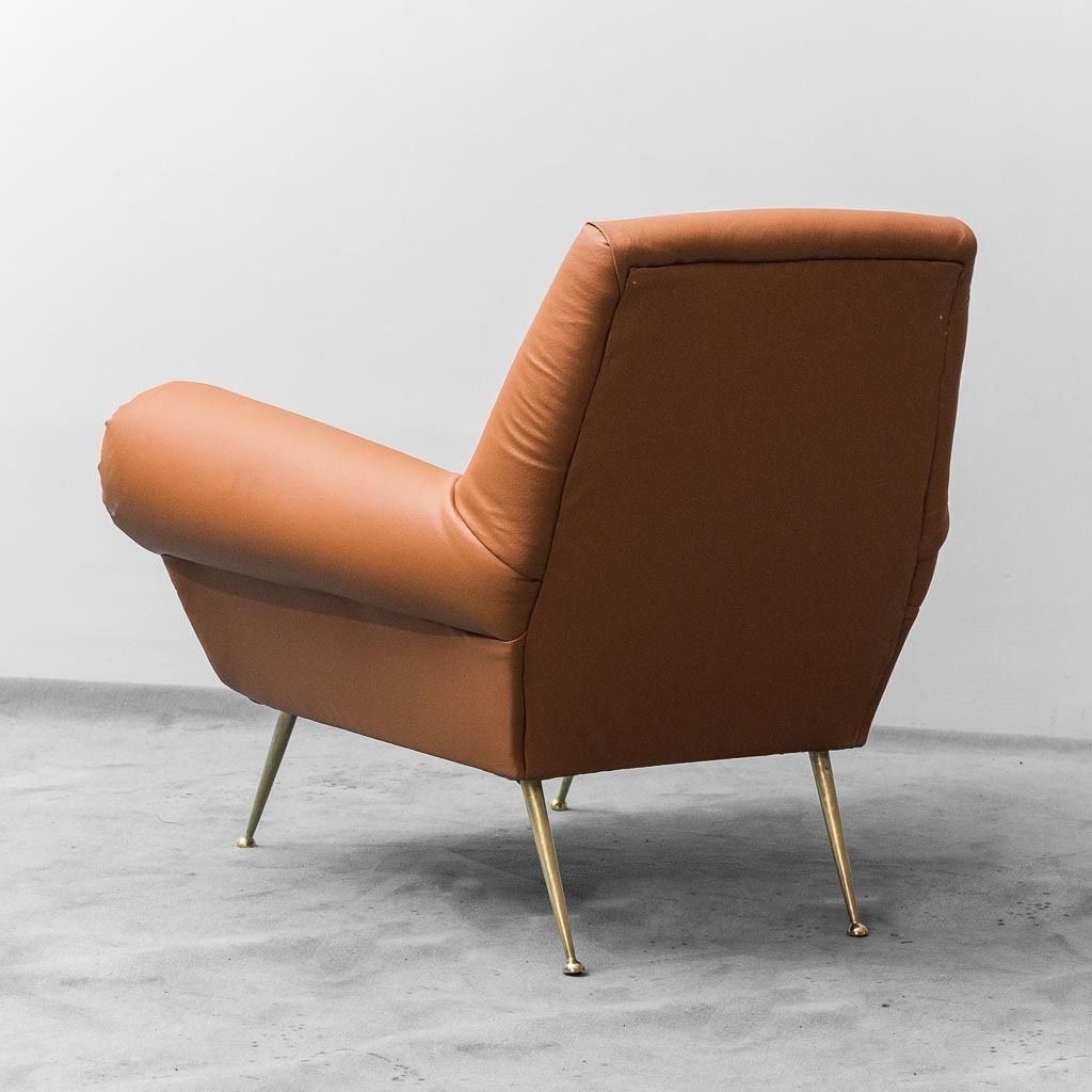 Eco Leather Armchair Gigi Radice Minotti 1950s Vintage Modern Antiques photo 385.0