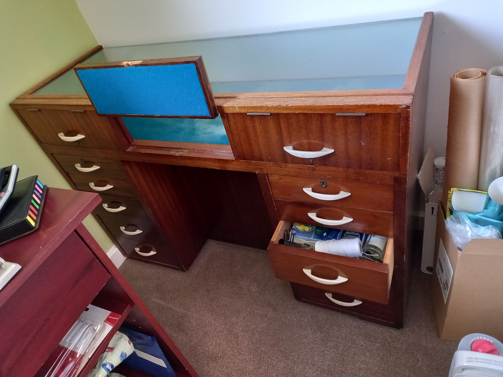 Drawers With Glass Display Top photo furniture