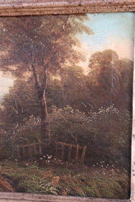 English Landscape, Oil Painting On Canvas, 19th Century, Framed photo Art