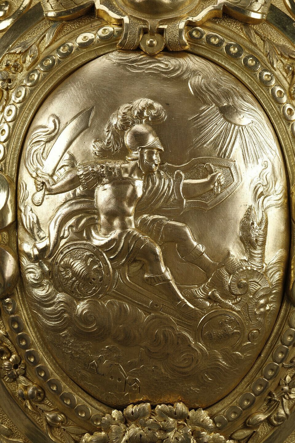 Exceptional Gilt Bronze Ovoid Shaped Covered Vase photo vinterior