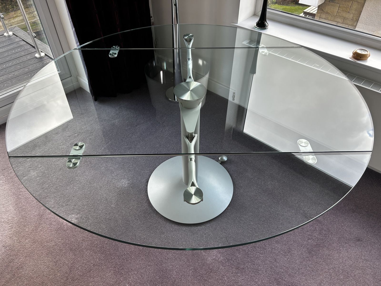 Furniture Noas Glass Dining Table And 6 Noas Glisette Dining Chairs photo