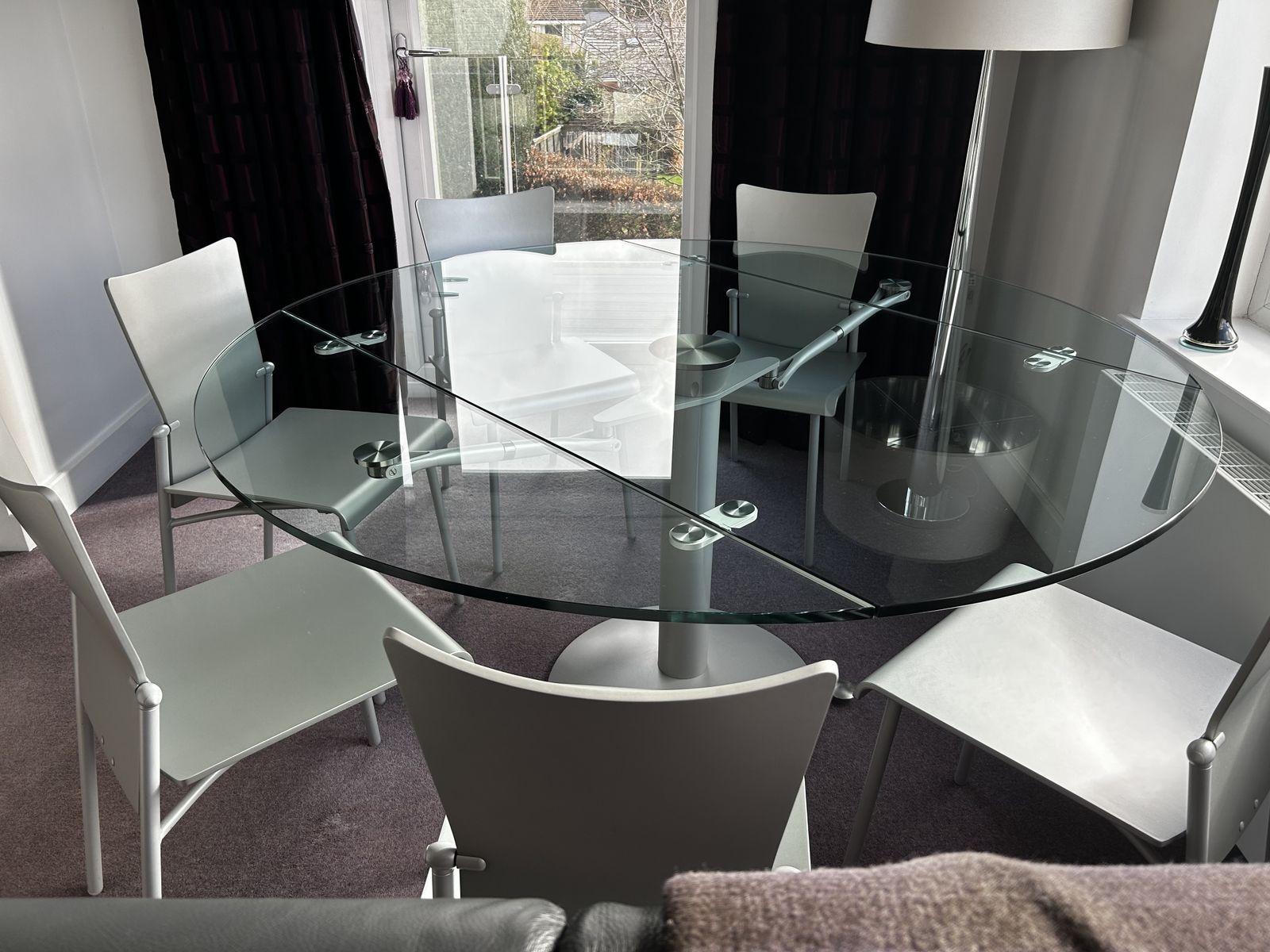 photo buy Noas Glass Dining Table And 6 Noas Glisette Dining Chairs