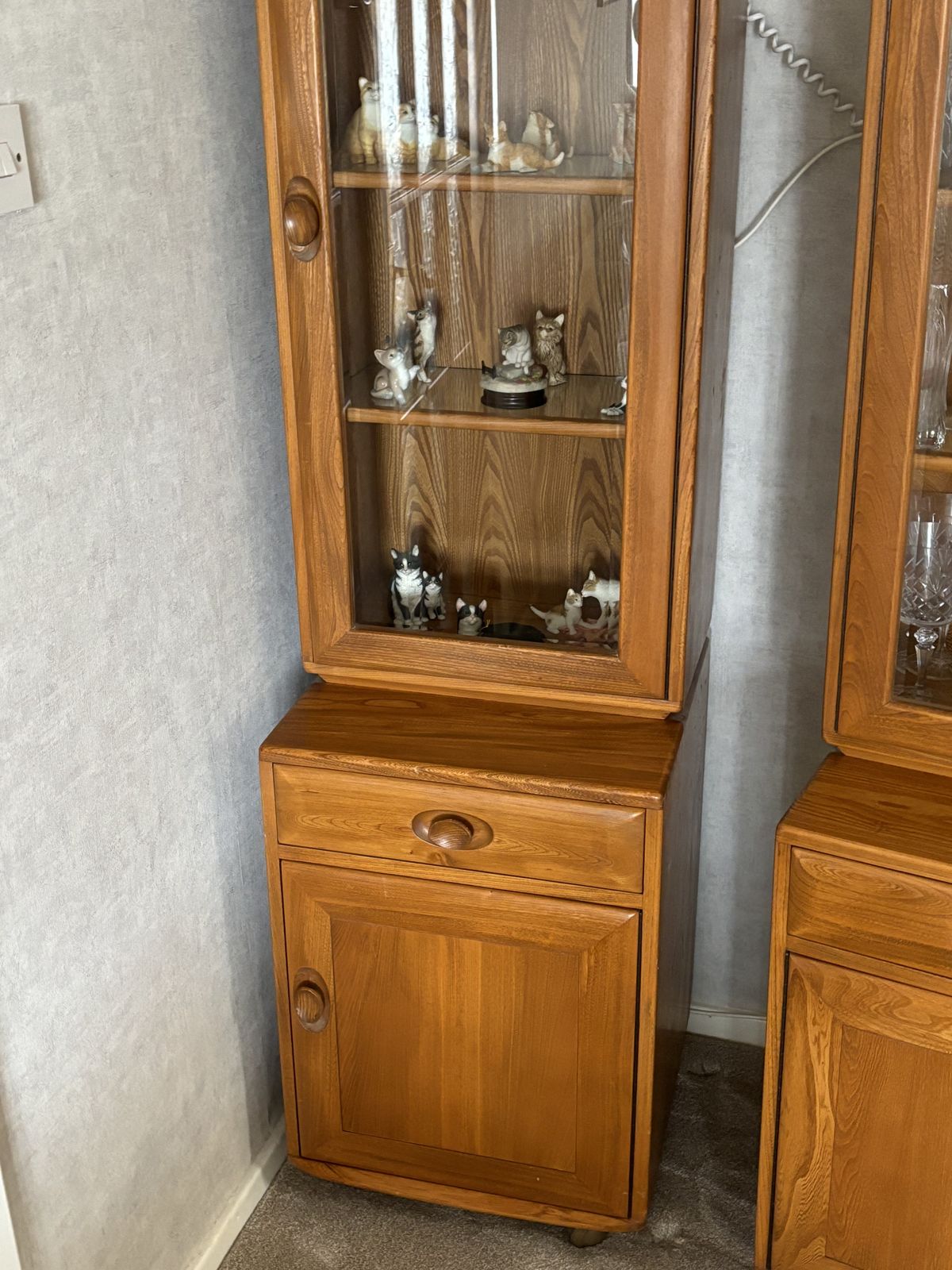 Errol Windsor Matching Double And Single Display Cabinets photo for sale