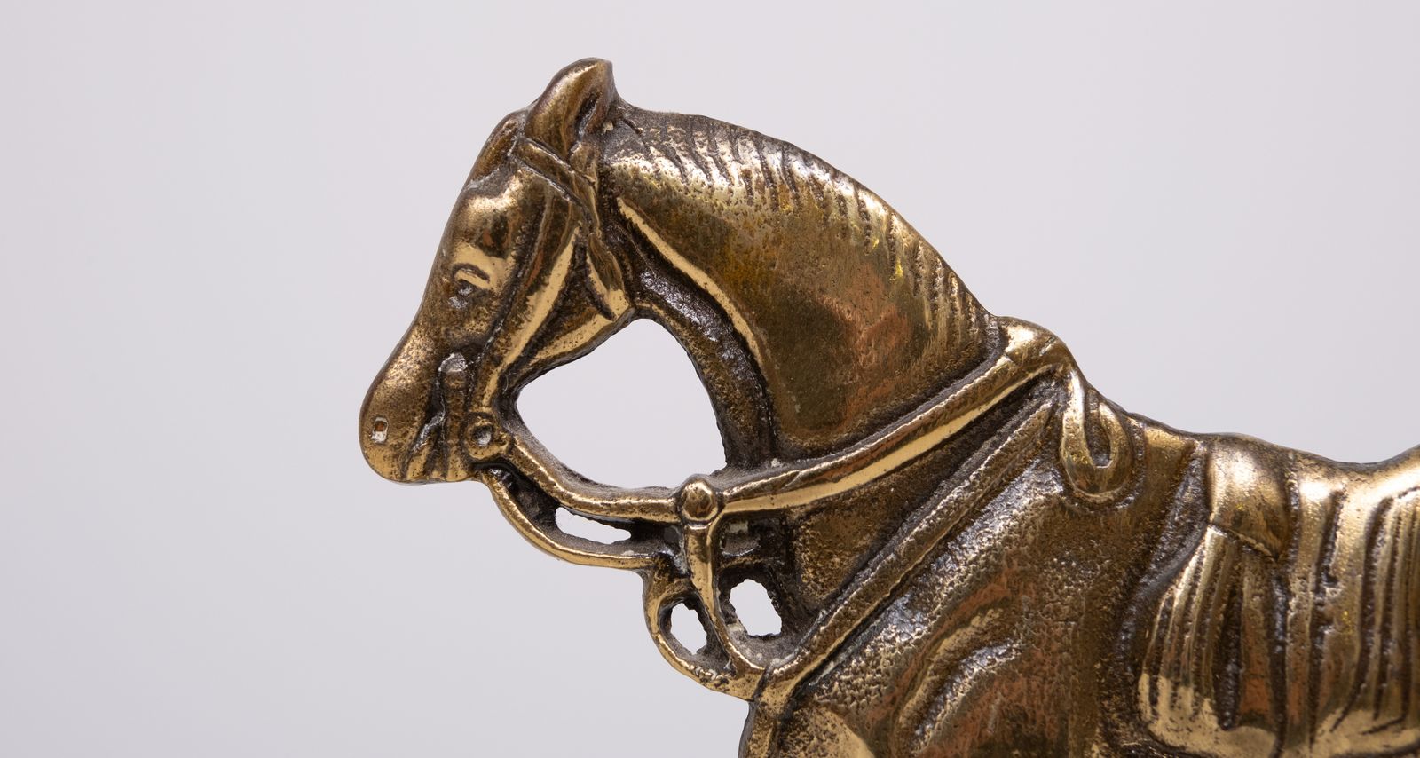 Very Nice Brass Letter Holder .Horse For A Fence . 1950s photo Home Decor