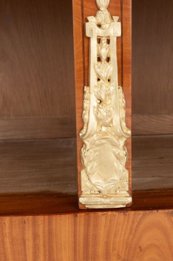 photo for sale Sheraton Revival Display Cabinet Bookcase Satinwood 1880