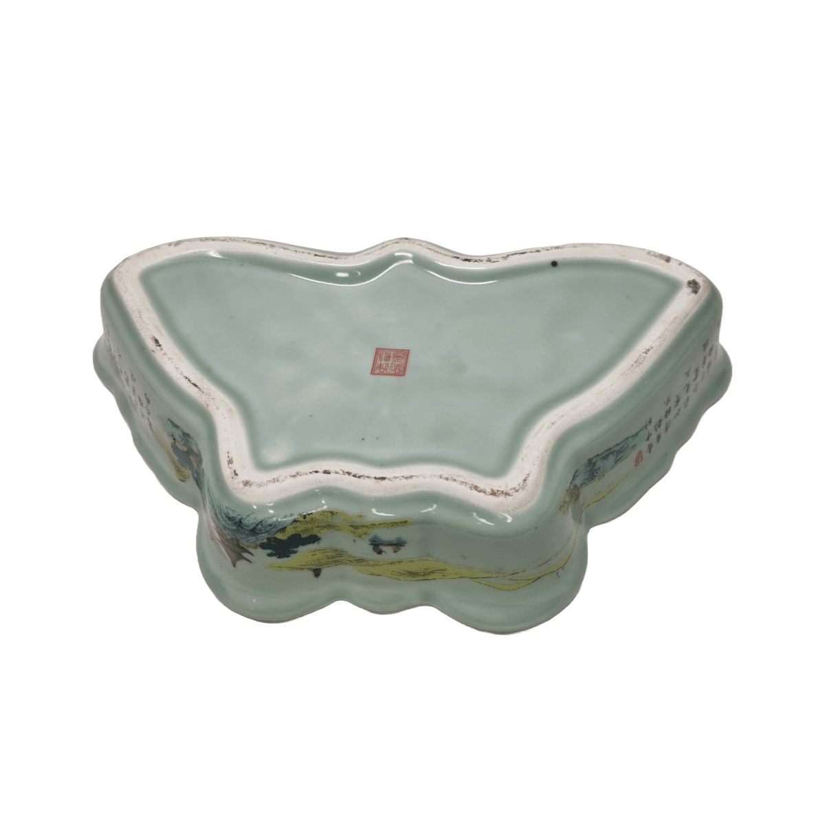 Oriental Porcelain Butterfly Bowl, 1990s photo buy