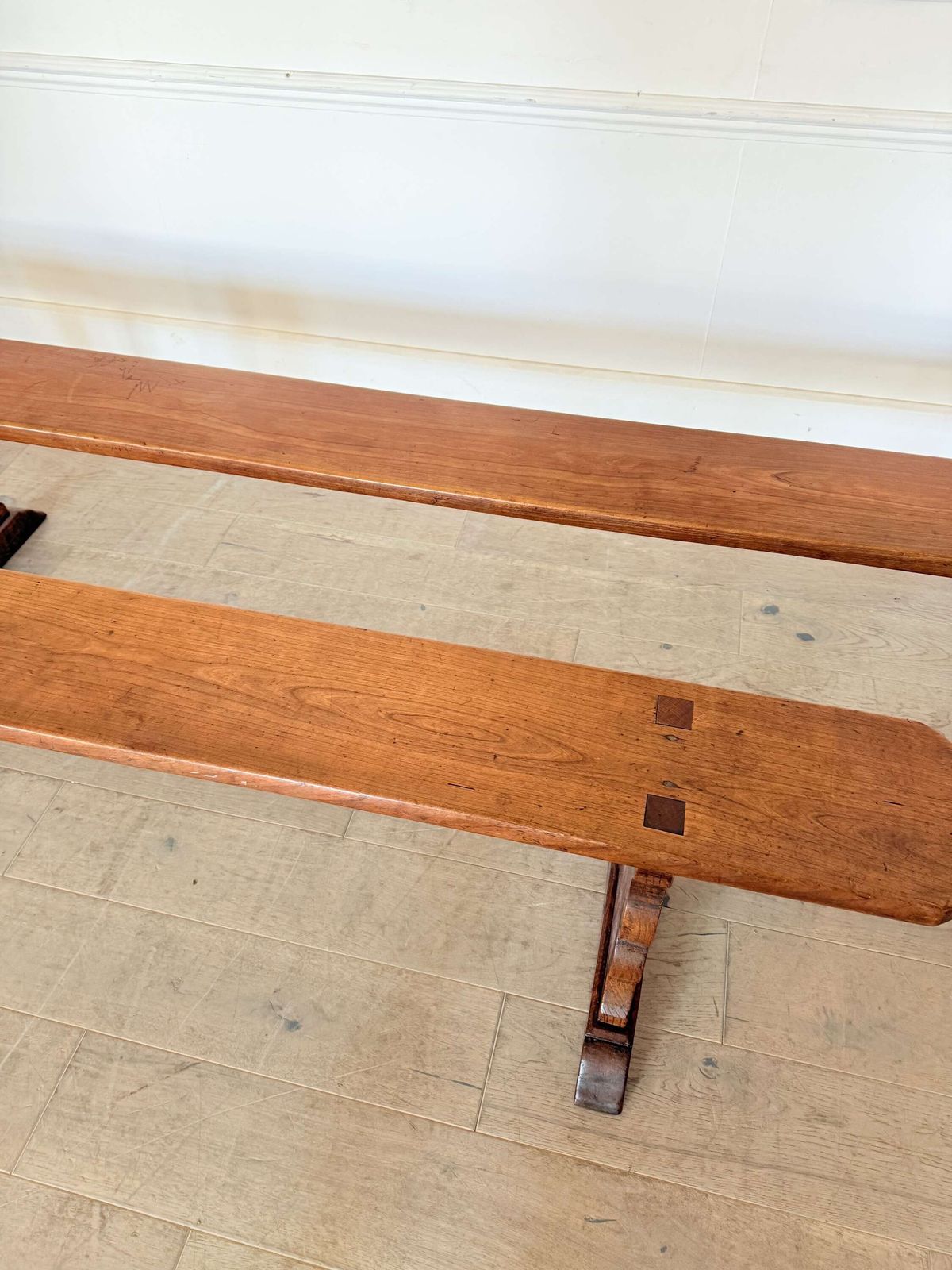 Large Pair Of 19th Century Cherrywood Benches photo Furniture