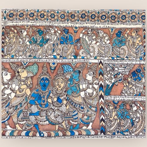 Kalamkari Temple Painting From South India (Hindu Art) photo 750.0