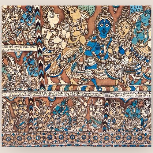 photo for sale Kalamkari Temple Painting From South India (Hindu Art)