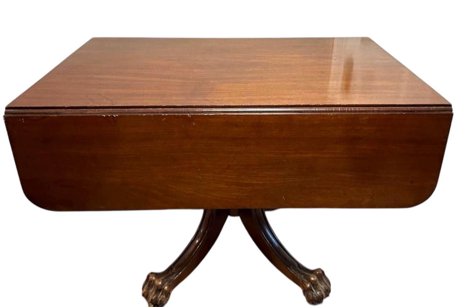 Antique 19th Century Mahogany Drop Leaf Pembroke Breakfast Table photo furniture