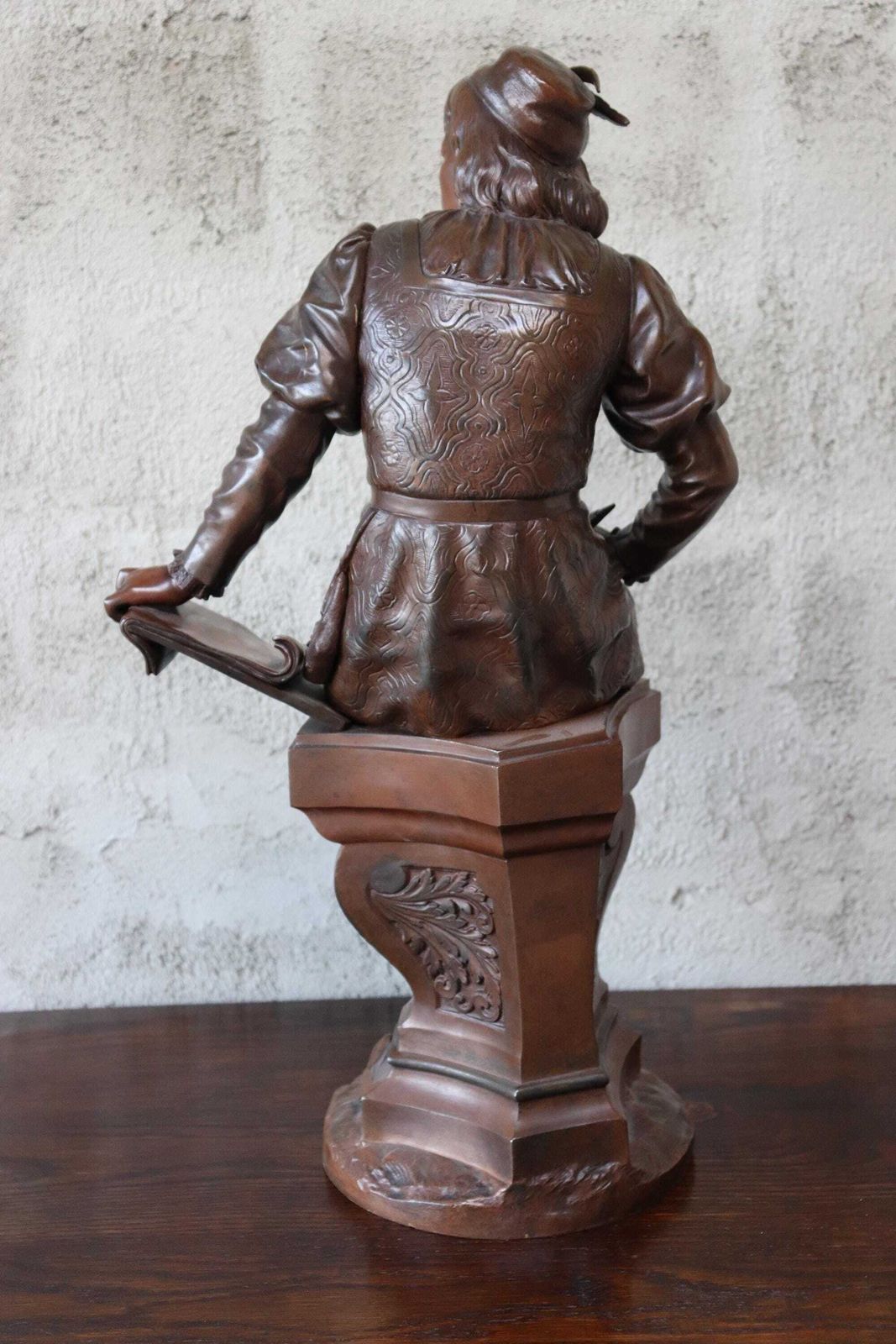 Antique 19th Century Bronze Sculpture Of A Writer By French Sculptor Eutrope Bouret (St. 234) photo vinterior
