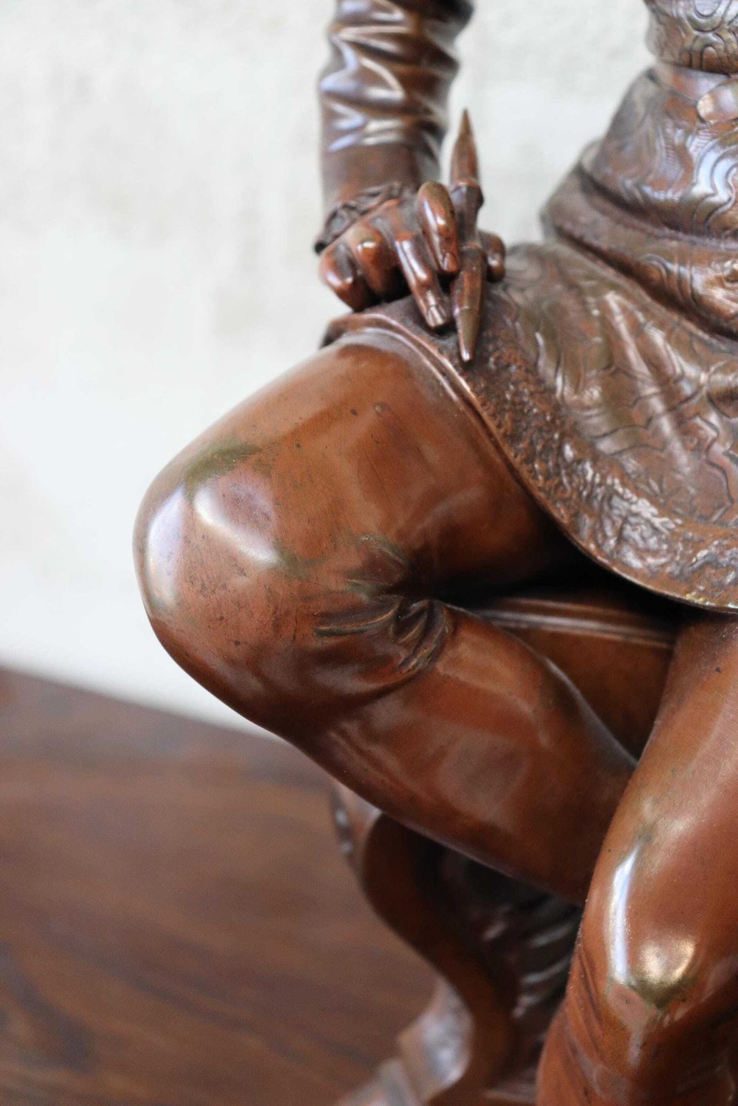 Antique 19th Century Bronze Sculpture Of A Writer By French Sculptor Eutrope Bouret (St. 234) photo vintage