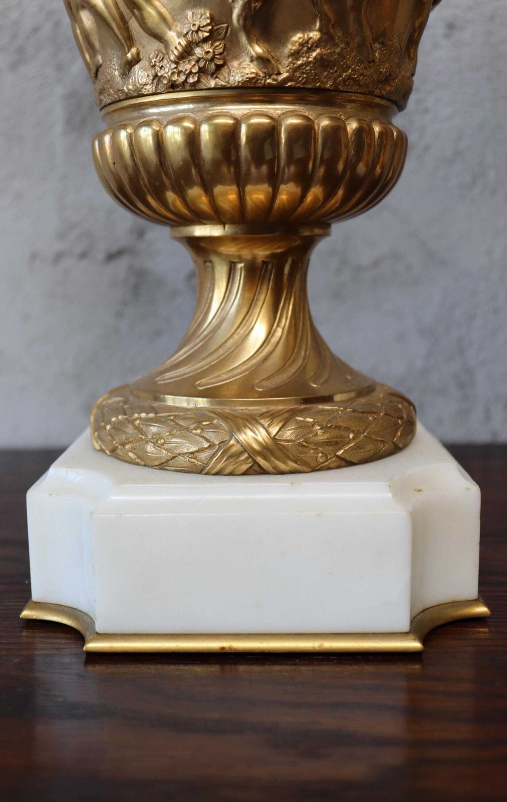 Antique Set Of Two 19th Century Ormolu Bronze Cassolette Vases After French Sculptor Clodion (St.232) photo vinterior