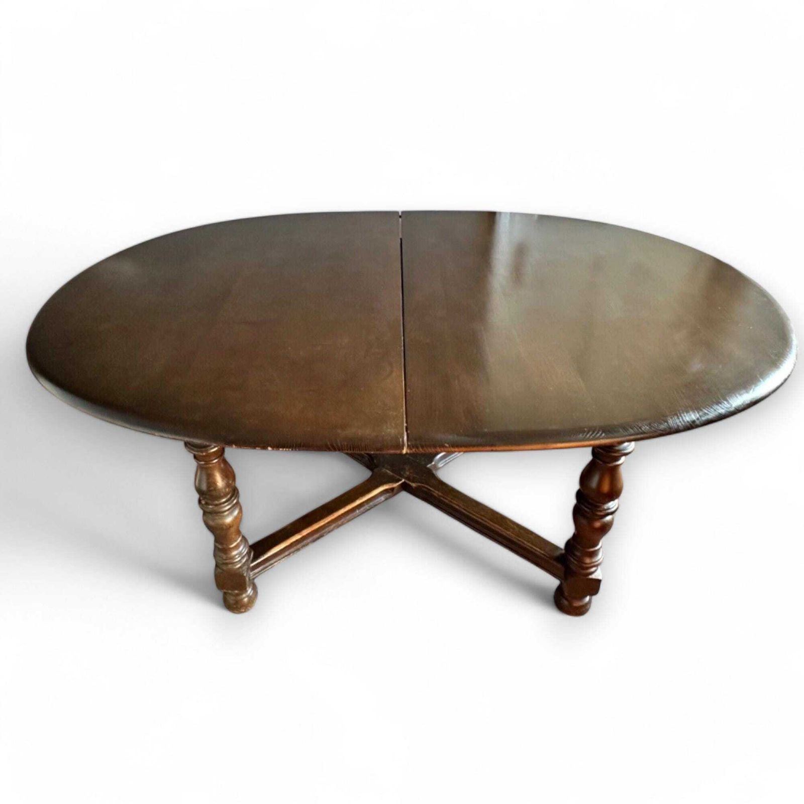 Large Vintage Ercol Draw Leaf Extending Dining Table photo furniture