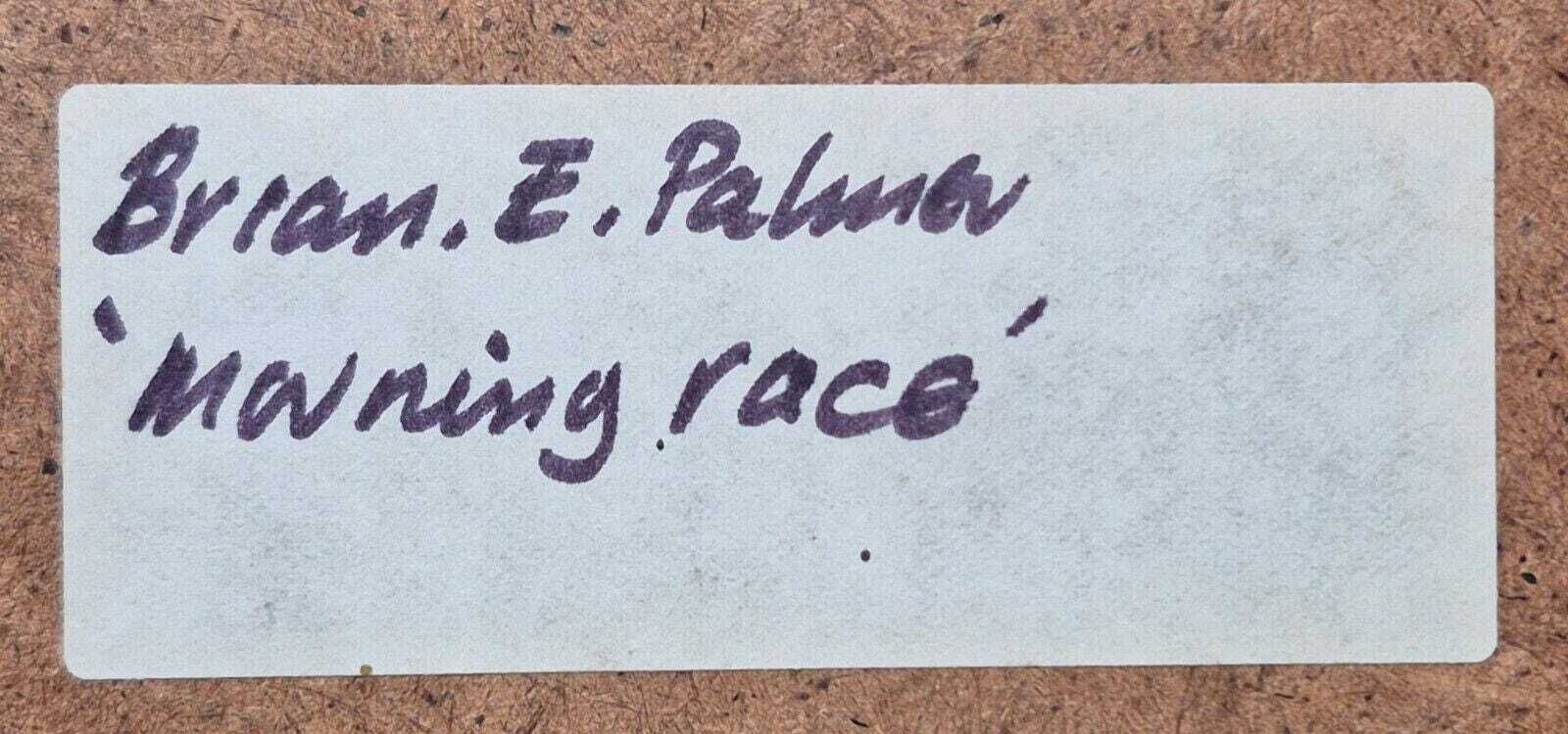 Original Signed Watercolour Painting Artwork By Brian E Palmer 'Morning Race' photo Art