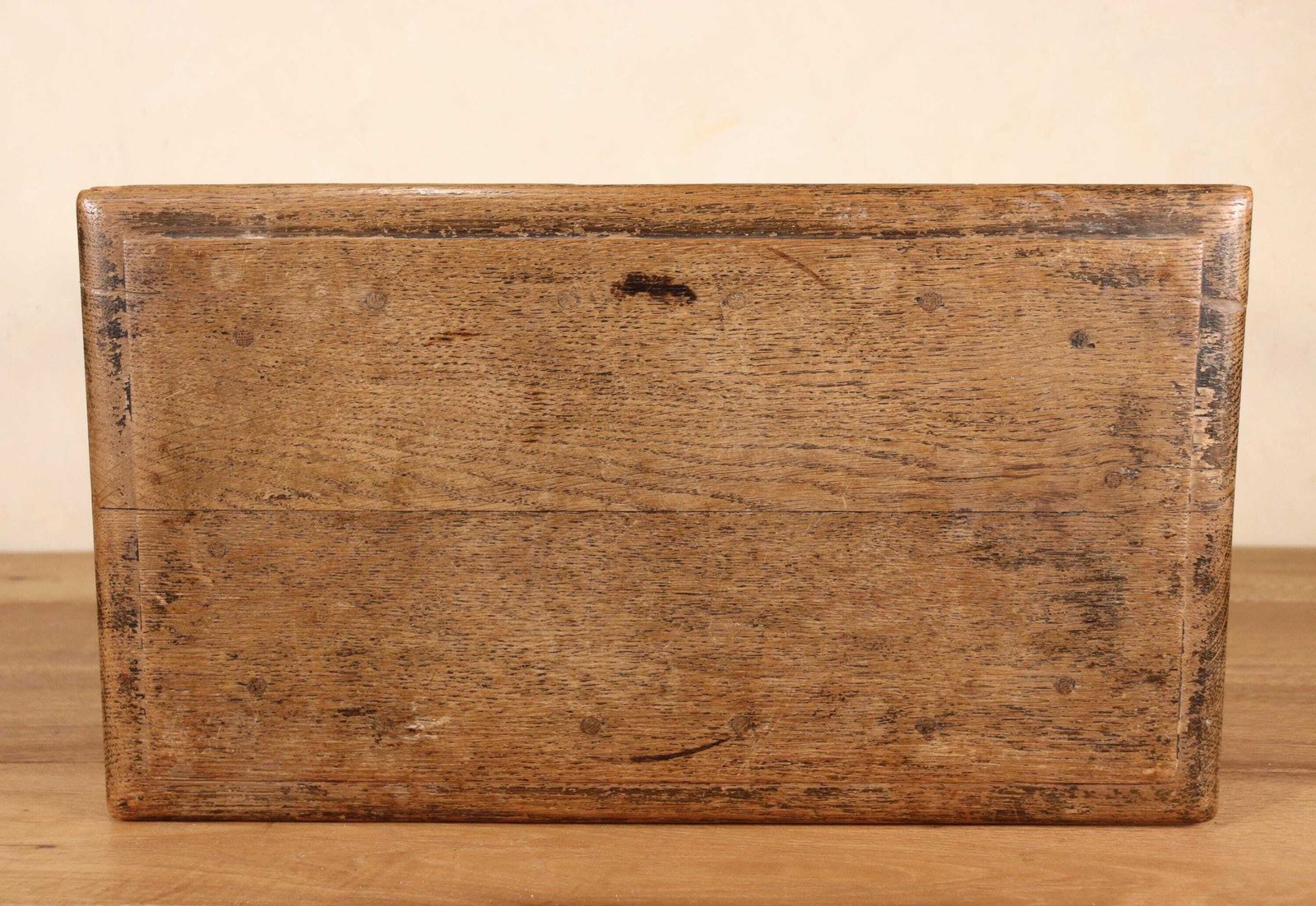 Antique Solid Oak Patinated Joint Stool Bench (St.211) photo vinterior