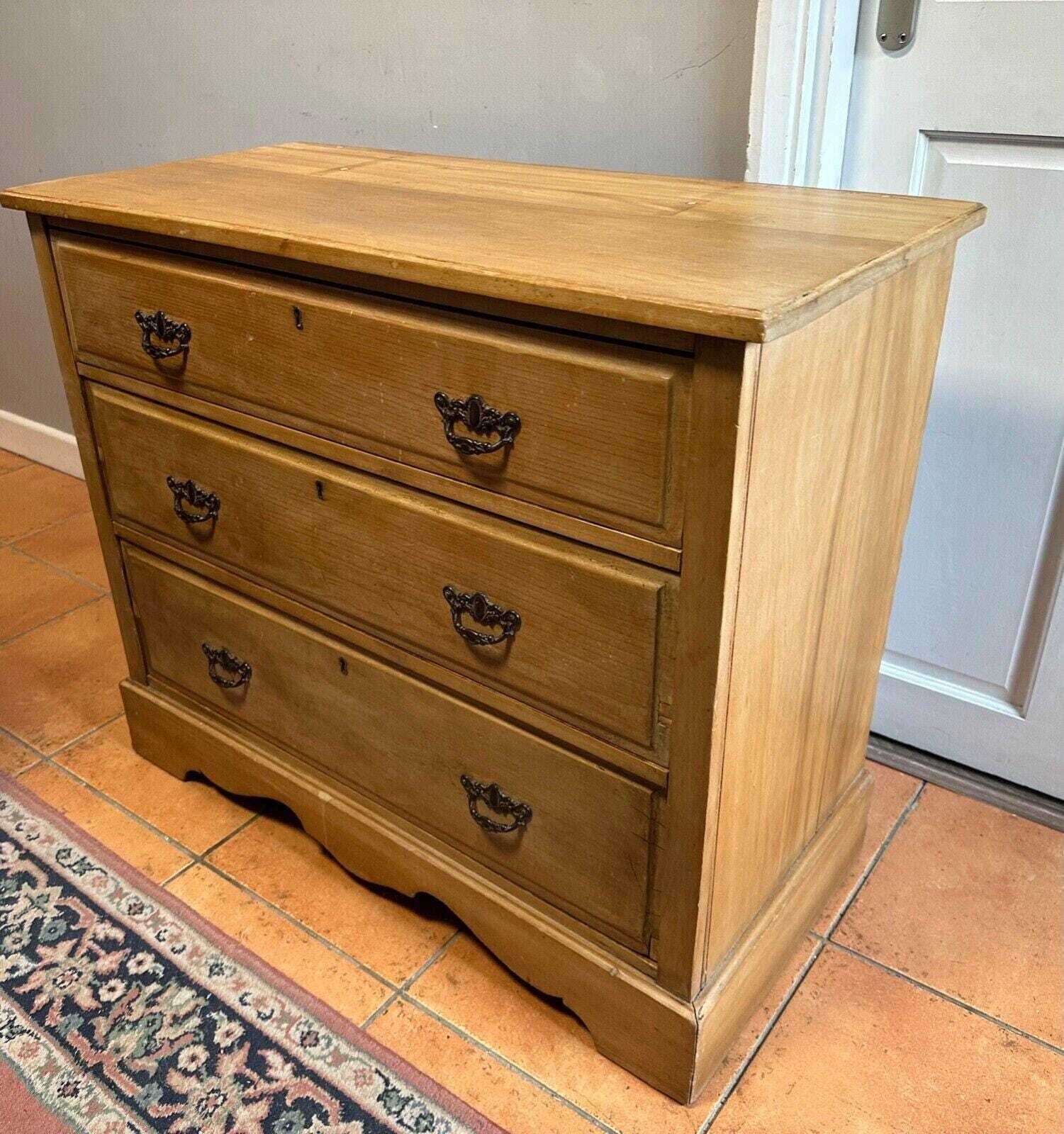 Edwardian Mahogany Three Drawer Dressing Chest Of Drawers photo buy