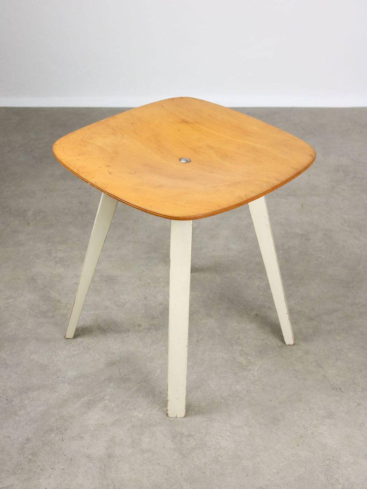 Vintage Plywood Crossbar Stool By Niko Kralj, 1954 photo for sale