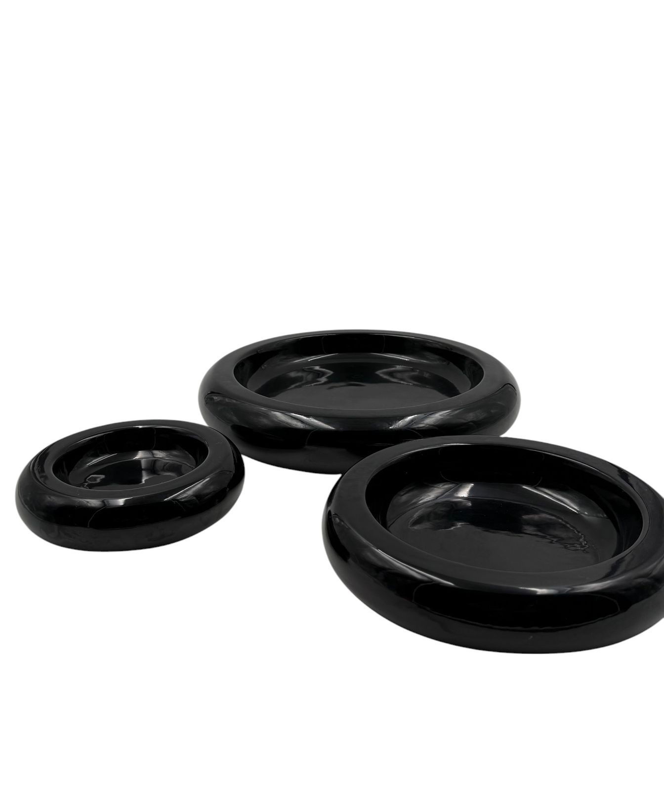 Space Age Stacked Ceramic Ashtrays / Vide Poche / Centerpiece, Italy 1970s photo for sale