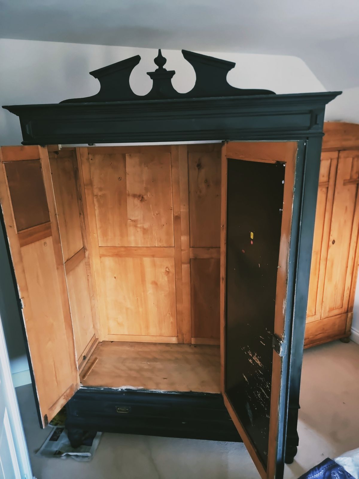 French Antique Wardrobe / Armoire 1880 1920s photo vintage