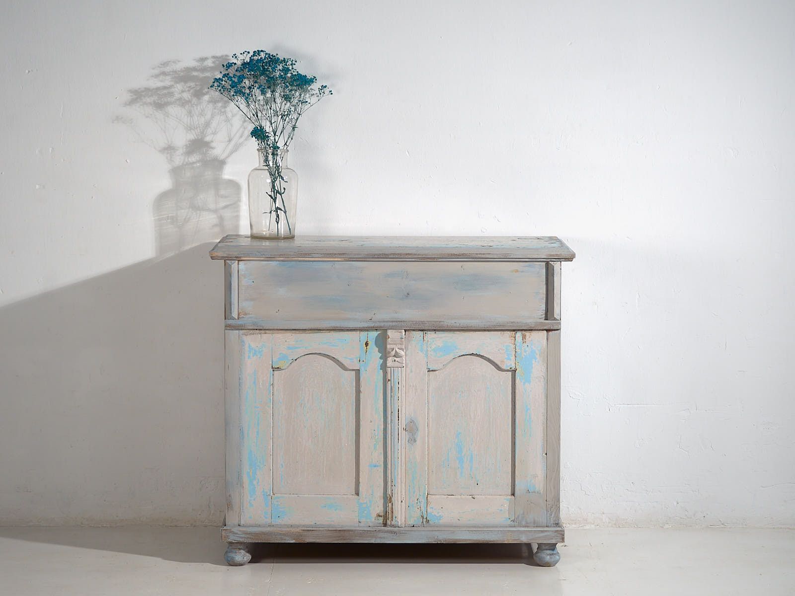 photo buy Antique Blue Patina Shop Counter (C.1940) #81