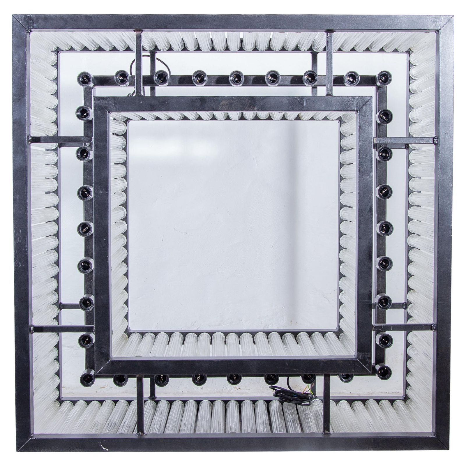 Large Art Relief Glass Tube Chandelier