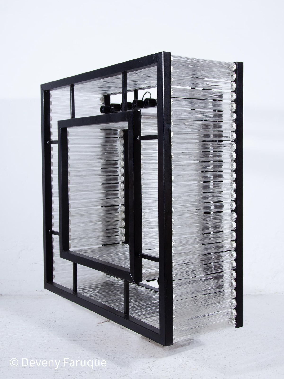 photo furniture Large Art Relief Glass Tube Chandelier