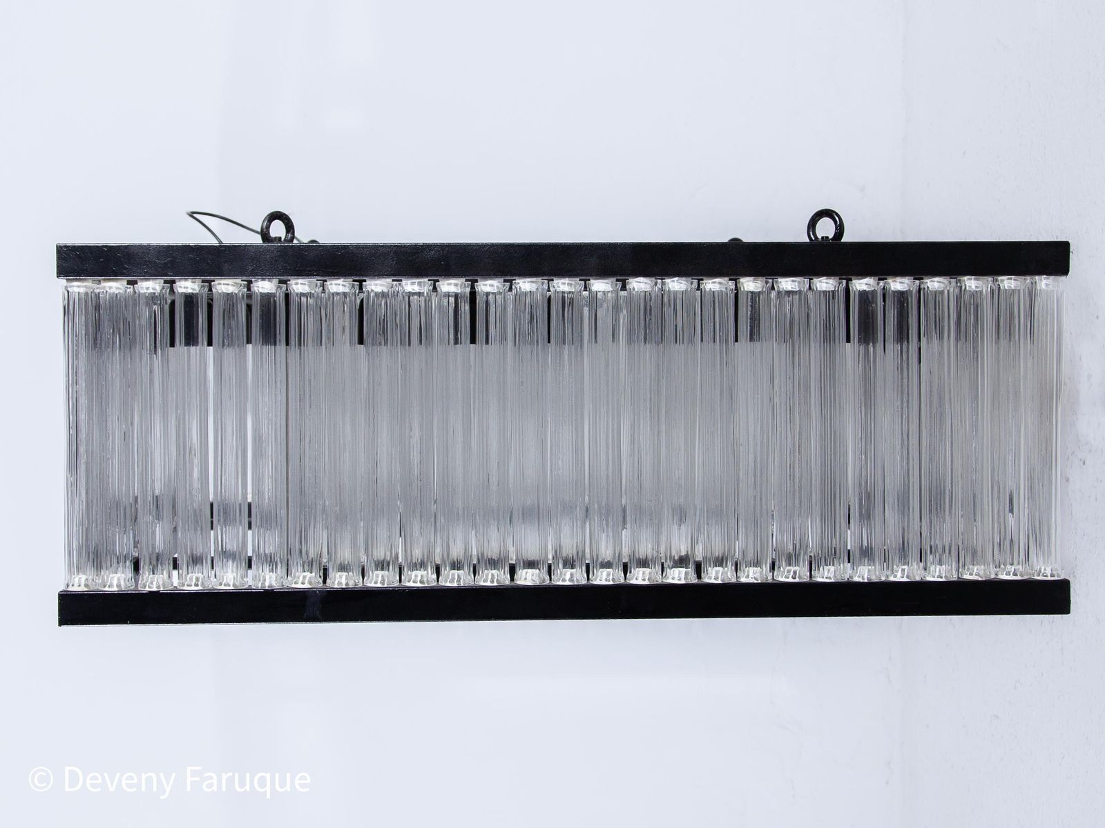 photo for sale Large Art Relief Glass Tube Chandelier