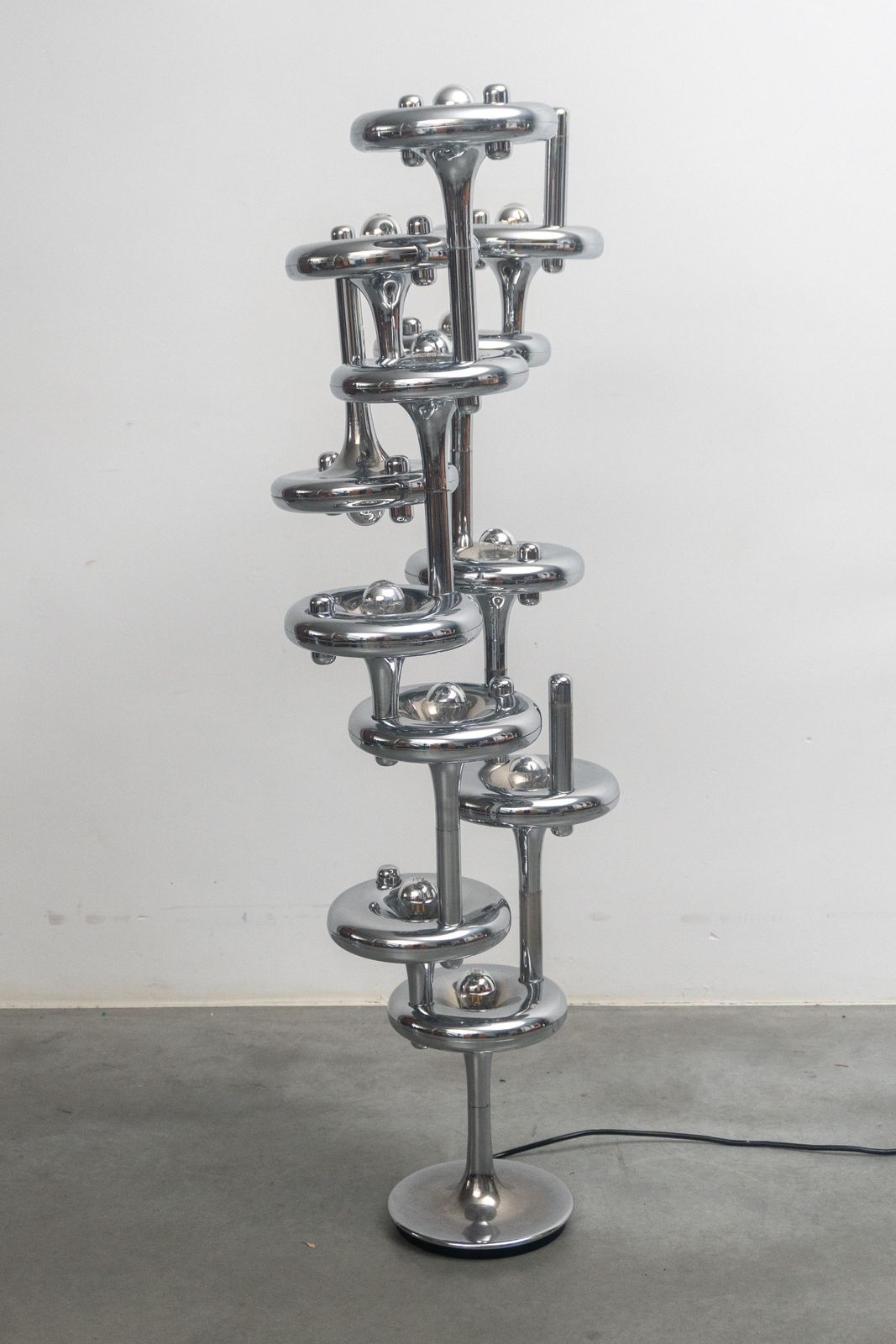 photo vintage Sculpture Set Of Two Modular Nagel 1960s Space Age Floor Lamps, Made In Germany