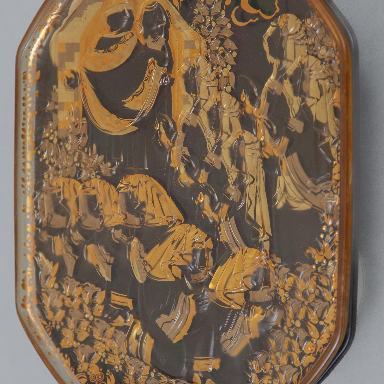 Wall Mounted Glass Sculpture Designed By Bjorn Wiinblad For Rosenthal photo for sale