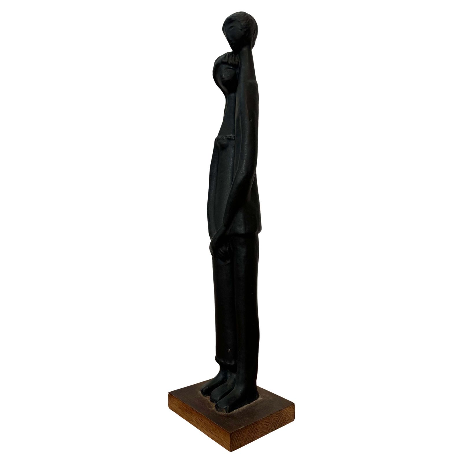 Black Glazed Sculpture Ceramic By Elie Van Damme, Belgium, 1960s photo furniture